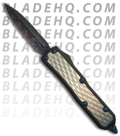 Microtech Custom Daytona DE D/A OTF Knife (Blued Damascus) #2