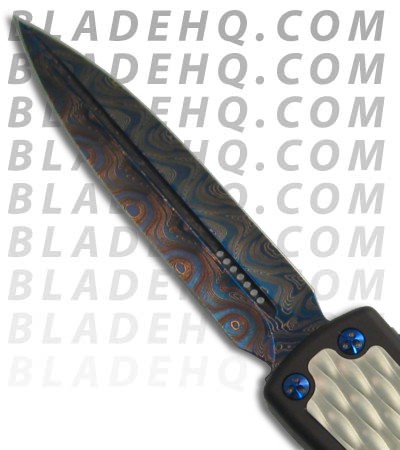 Microtech Custom Daytona DE D/A OTF Knife (Blued Damascus) #2