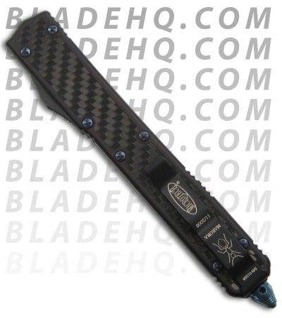 Microtech Makora II D/A OTF Double Edge Knife (Black Satin / PLN) 106-1