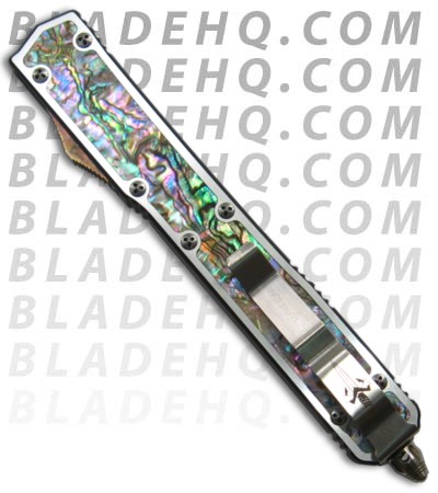 Microtech Custom Makora II D/A OTF Knife Abalone (Mirror Double Edge)