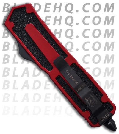 Microtech Red Scarab Double Edge OTF Knife (Black / PLN) 110-1R