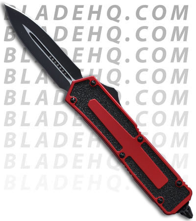 Microtech Red Scarab Double Edge OTF Knife (Black / PLN) 110-1R