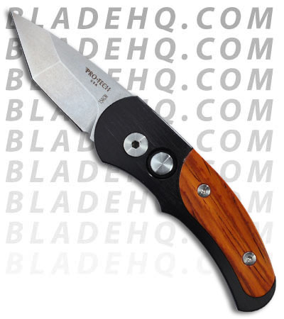 Pro-Tech Runt J4 Automatic Knife Cocobolo Tanto (Stonewash PLN) 5406-C