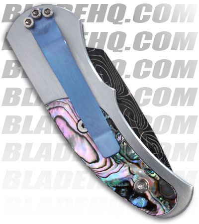 Pro-Tech Runt J4 Tanto Steel Custom w/ Mosaic Abalone Inlays (Damascus)