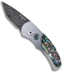 Pro-Tech Runt J4 Tanto Steel Custom w/ Mosaic Abalone Inlays (Damascus)