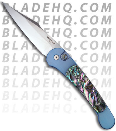 Pro-Tech 531 Monaco Custom Titanium Handle w/ Abalone (Satin)
