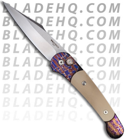 Pro-Tech Custom Monaco Damascus Handle w/ Mastadon Ivory (Satin)