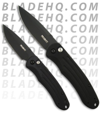 Bradley Alias II Small Automatic Knife (2.9" Black Serr) 17950SBK