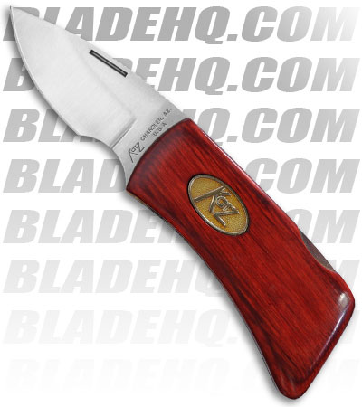 Katz Bobcat Cherrywood Money Clip Folding Knife (2.25" Satin Plain) MC-CW