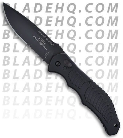 Meyerco 18 X-Ray Spear Point Automatic Knife (3.8" Black Serr) MFXRAY1