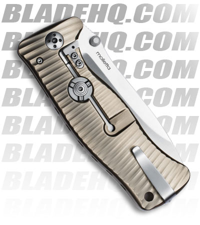 LionSteel SR1-Ti B Bronzed Titanium Folding Knife (3.7" Satin Plain)