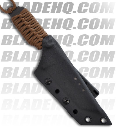 Strider Knives DB-L Tanto Fixed Blade Knife w/ Coyote Cord Wrapped (Tiger PLN)