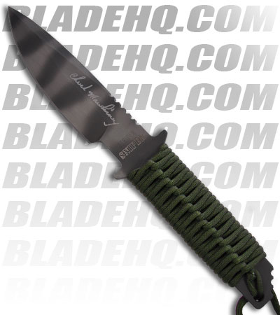 Strider Knives WB MOD10 Sniper Fixed Blade Knife w/ OD Cord Wrapped (Tiger PLN)