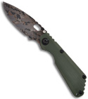 Strider Knives SnG CC DIGI Green G10 Folding Knife (3.5" Digi Camo Plain)