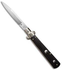 AGA Campolin 10" Frosolone Bayonet Stiletto Knife Ebony Brass (4.5" Polish)