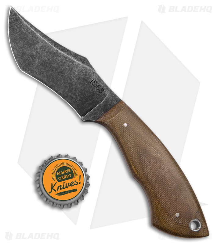 15:58 Knife Co. Ridgerunner Knife Green Micarta - Blade HQ