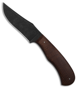 15:58 Knife Co. Revere Fixed Blade Knife Burlap Micarta (4" Black SW)  