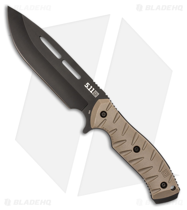 5.11 Tactical CFK7 Peacemaker Fixed Blade Knife Tan FRN (7" Black)