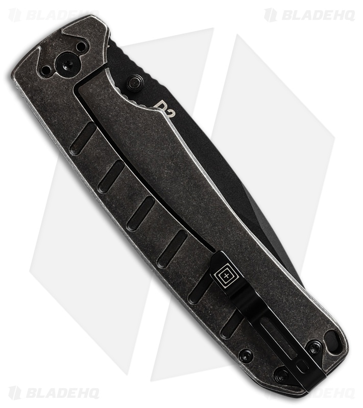 5.11 Tactical Ryker DP Full Liner Lock Knife Black G-10 (3.5" Black D2)