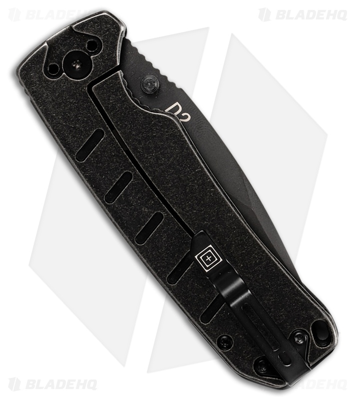 5.11 Tactical Ryker DP Mini Liner Lock Knife Black G-10 (3" Black D2)