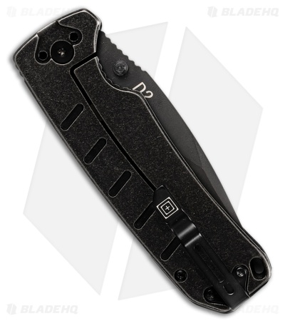 5.11 Tactical Ryker DP Mini Liner Lock Knife Black G-10 (3" Black D2)