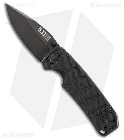 5.11 Tactical Ryker DP Mini Liner Lock Knife Black G-10 (3" Black D2)