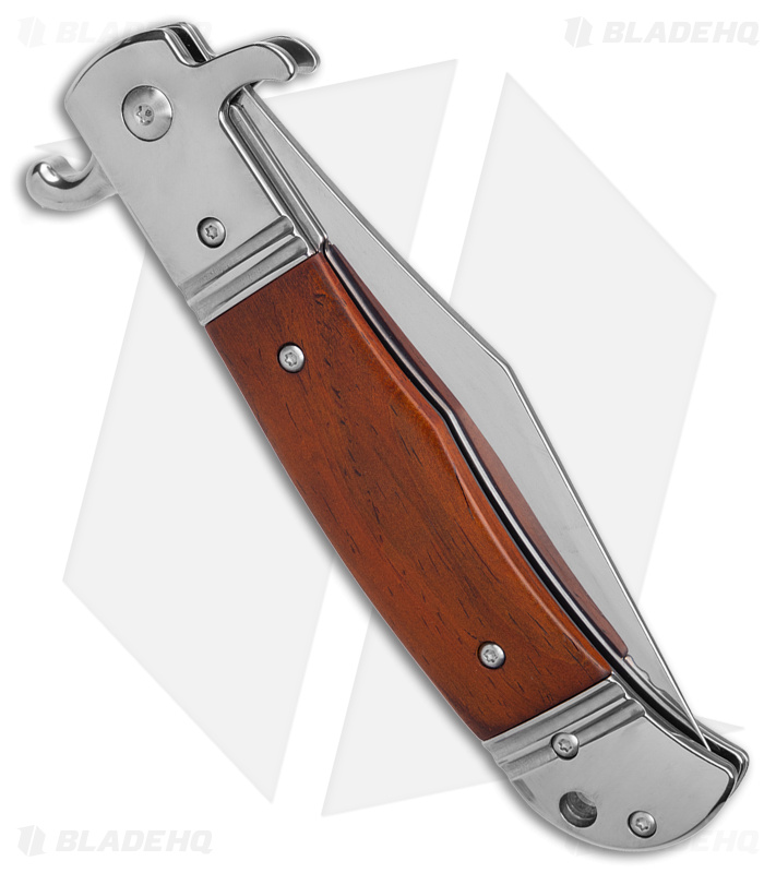 9" Bolster Release Automatic Knife Rosewood (4.12" Satin)