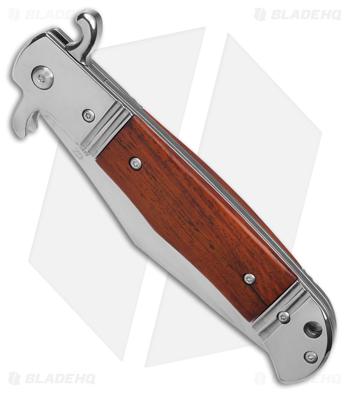 9" Bolster Release Automatic Knife Rosewood (4.12" Satin)