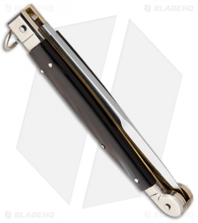AGA Campolin 9" Sicilian Ring Pull Automatic Knife Stag Horn (4.1" Satin)