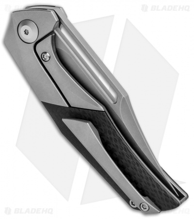 APurvis Blades Primordial Frame Lock Knife Ti/Carbon Fiber (3.25" Stonewash)