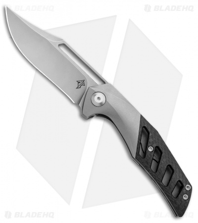 APurvis Blades Primordial Frame Lock Knife Ti/Carbon Fiber (3.25" Stonewash)