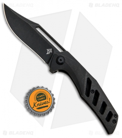 APurvis Blades Primordial Frame Lock Knife Ti/Carbon Fiber (3.25" Black SW)