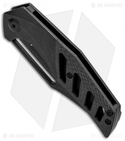 APurvis Blades Primordial Frame Lock Knife Ti/Carbon Fiber (3.25" Black SW)