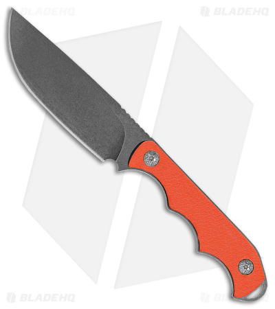 ABKT Protector Fixed Blade Knife Blaze Orange G-10 (3.5" Black)