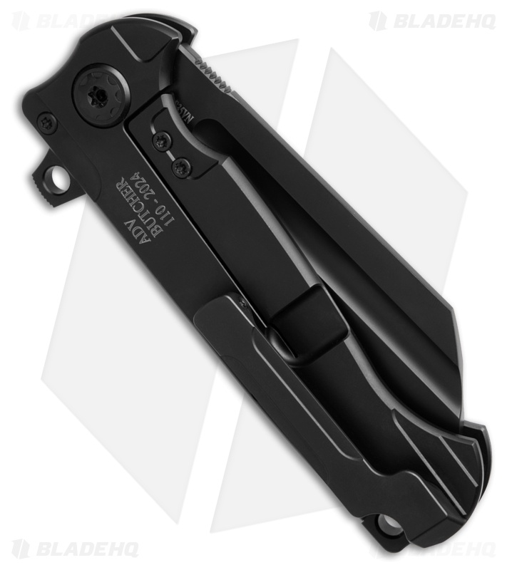 ADV Tactical Mini Butchers Frame Lock Knife Black Titanium - Blade HQ