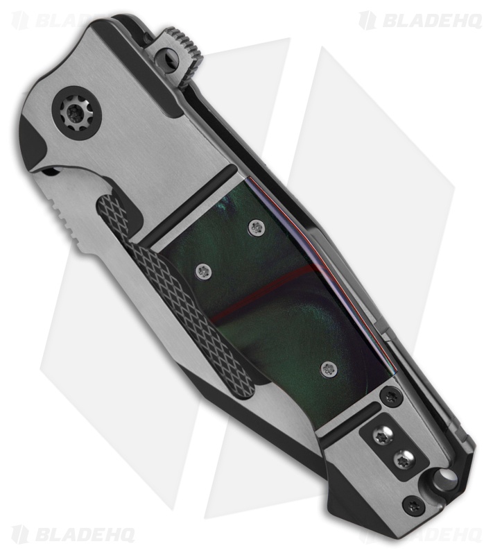 ADV Tactical Savage Frame Lock Knife Green Black Titanium (4" Two Tone)