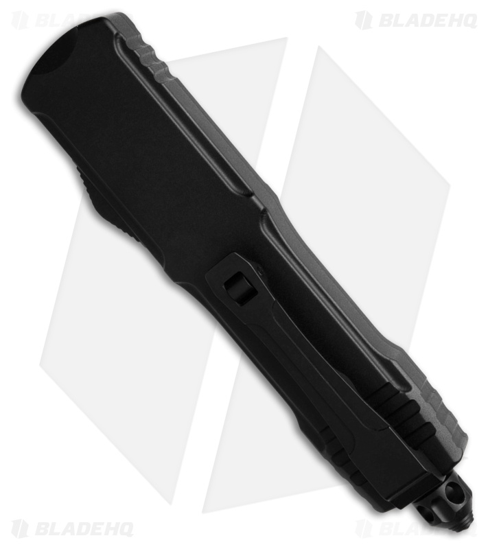ADV Backup Tactical Stinger OTF Automatic Knife Black Al (3.6" Black Serr)