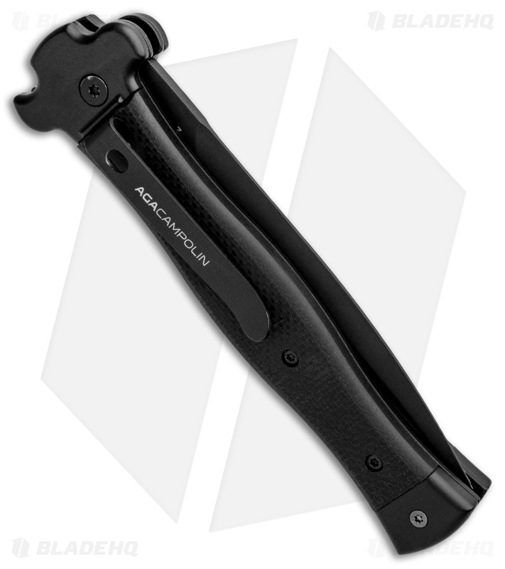AGA Campolin Zero Dagger Leverlock Automatic Knife SWAT G-10 (3.75" Black)