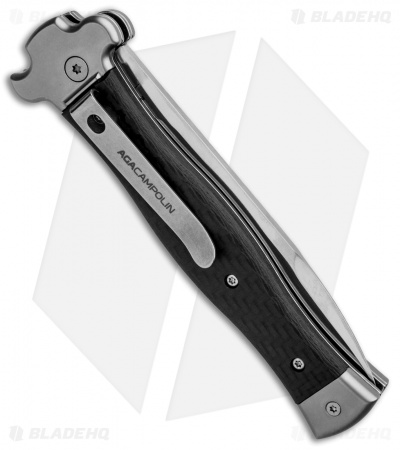AGA Campolin Zero Bayo Leverlock Automatic Knife Carbon Fiber (3.75" Satin)