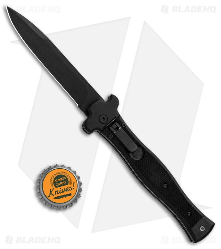 AGA Campolin Zero Bayonet Leverlock Automatic Knife SWAT G-10 (3.75" Black)