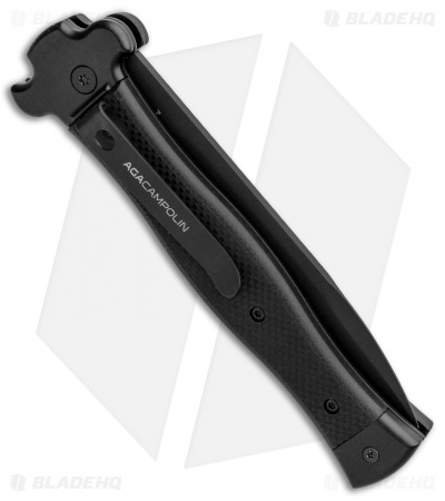 AGA Campolin Zero Bayonet Leverlock Automatic Knife SWAT G-10 (3.75" Black)