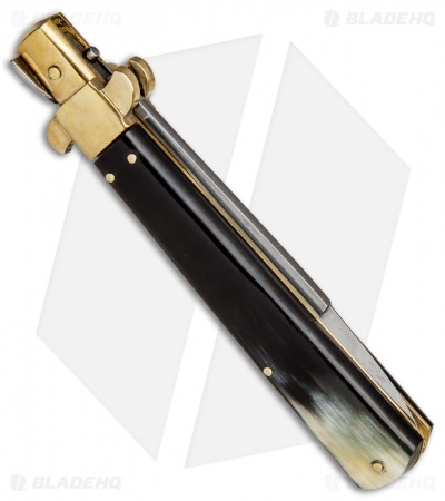 AGA Campolin 11" Frosolone Bayonet Stiletto Automatic Brazilian/Brass (5" Satin)