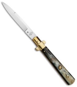 AGA Campolin 11" Frosolone Bayonet Stiletto Automatic Brazilian/Brass (5" Satin)