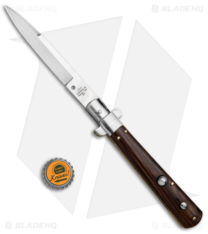 AGA Campolin 11" Frosolone Bayonet Stiletto Automatic Knife Cocobolo (5" Satin)