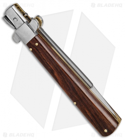 AGA Campolin 11" Frosolone Bayonet Stiletto Automatic Knife Cocobolo (5" Satin)