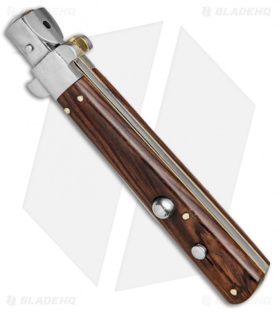 AGA Campolin 11" Frosolone Bayonet Stiletto Automatic Knife Cocobolo (5" Satin)