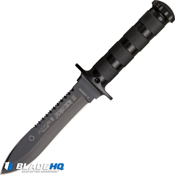アイトール　ジャングルキングII Aitor Jungle King II Fixed Blade Black Knurled Stainless Steel