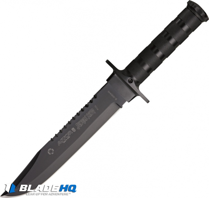 AITOR JUNGLE RING 1 ナイフ Aitor Jungle King I Fixed Blade Black Stainless Steel - Blade HQ