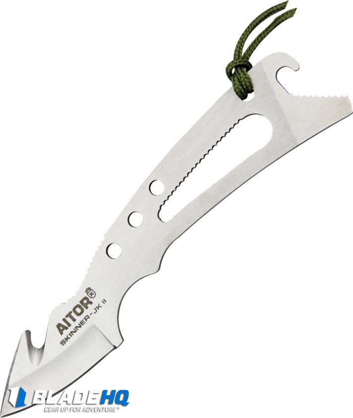 Aitor JKII Skeletal Skinner Fixed Blade Silver Stainless (1.375" Satin) AI16026