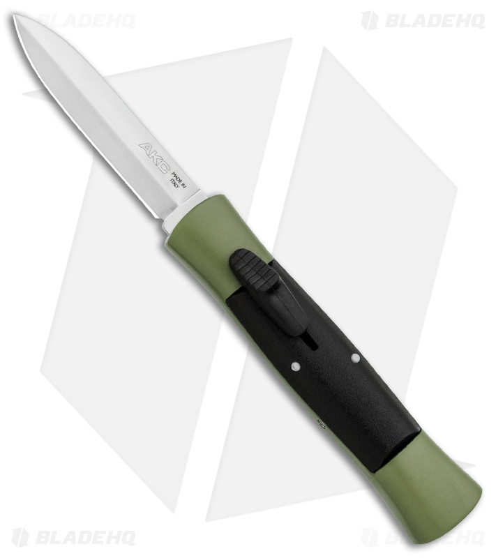 AKC 007 Concord OTF Automatic Dagger Knife Green/Black (2.75" Satin)
